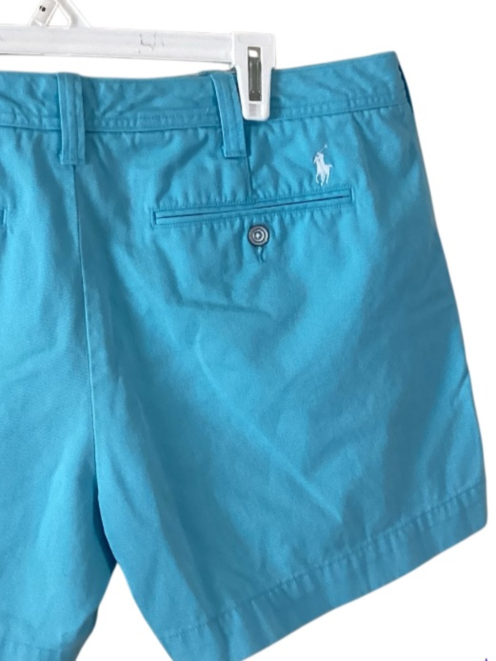 Polo Ralph Lauren Cotton Chino Shorts in Vibrant Turquoise Blue 14 - Picture 5 of 8